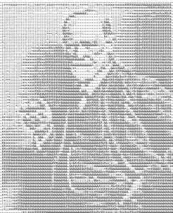portrait de Freud en ascii